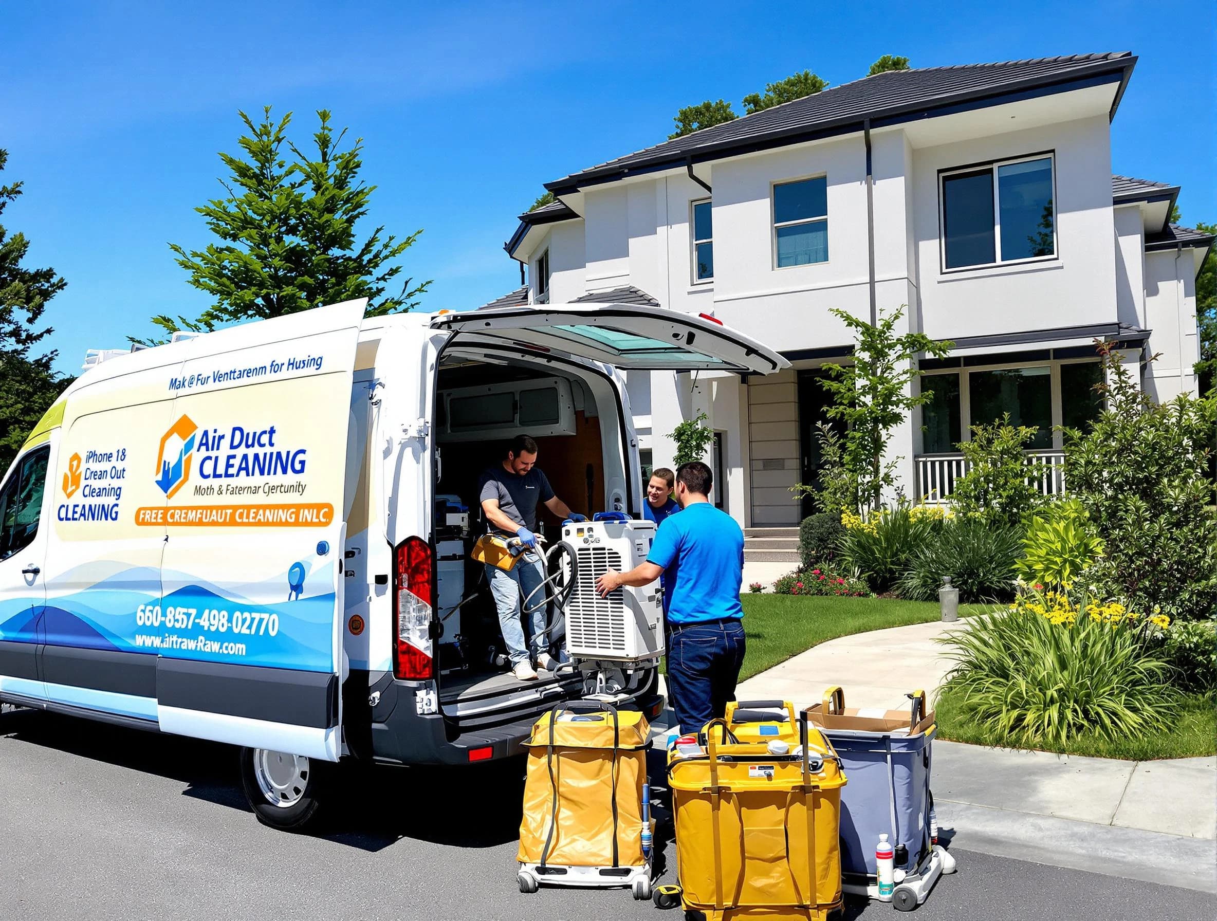 Washington Air Duct Cleaning technician performing professional air duct cleaning in Washington