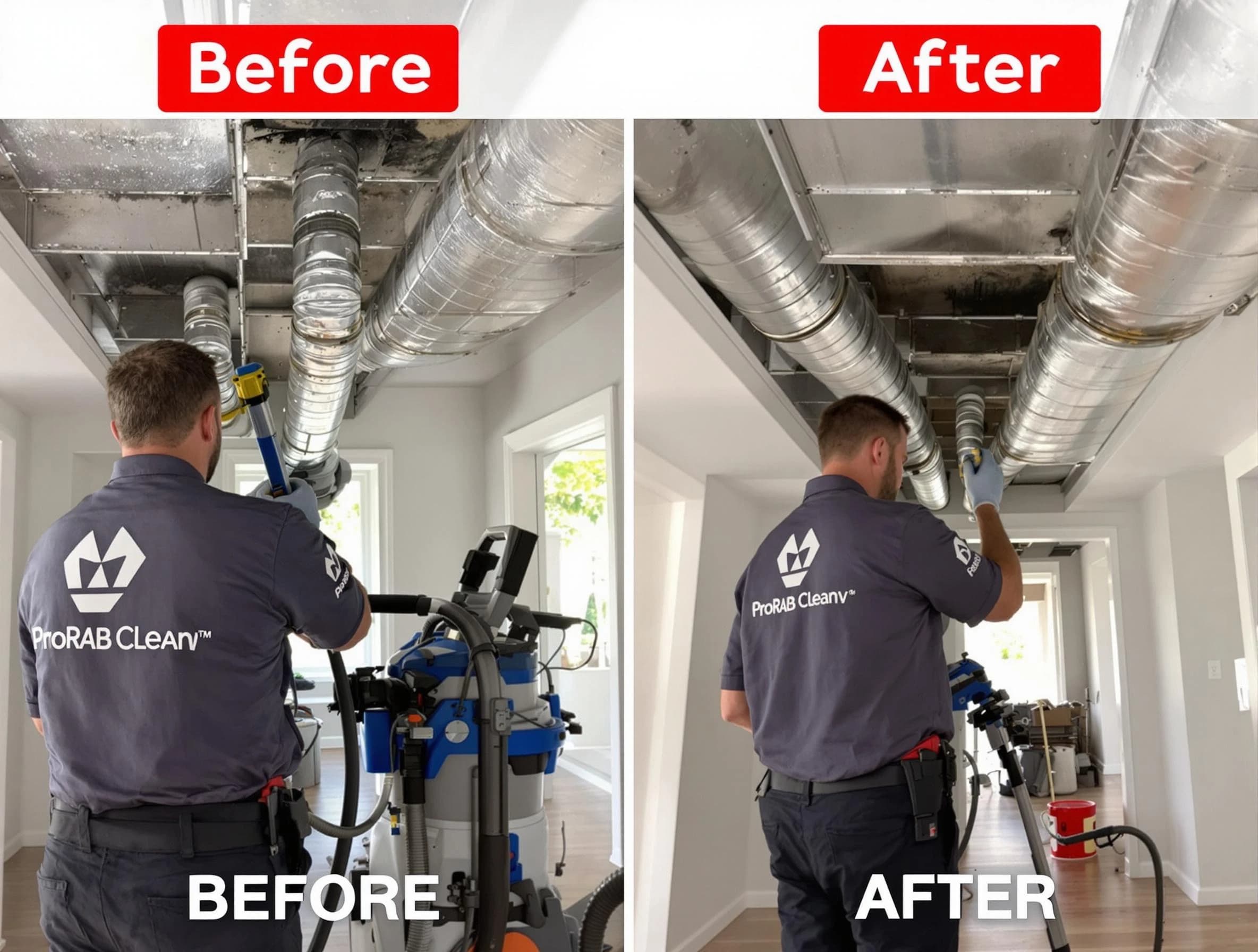 Washington Air Duct Cleaning expert performing thorough residential duct cleaning in a Washington home